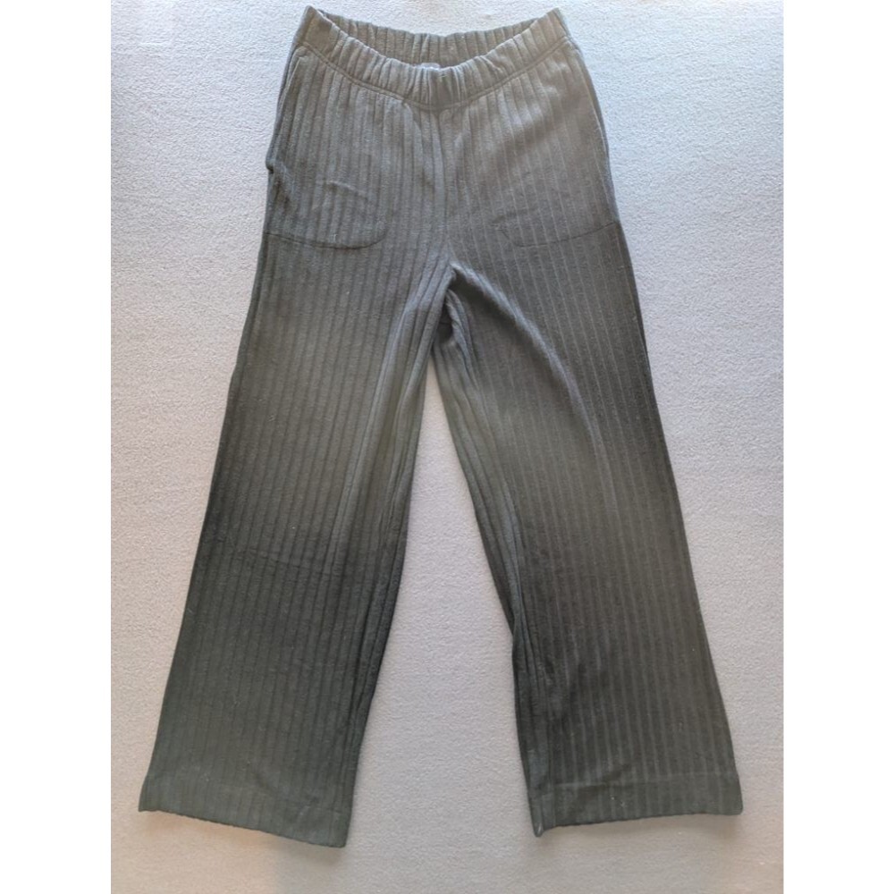 Gap Women's Small High Rise Wide Leg Charcoal / Black  Sweatpants